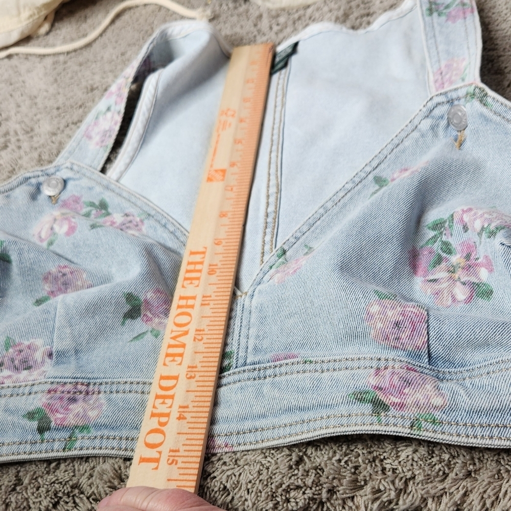 Women's XXL Wild Fable Tops Wild Fable Women’s Cropped Denim Vest - Size XXL - Picture 16 of 16